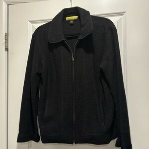 Ashley size M zip up black sweater coat with side pockets